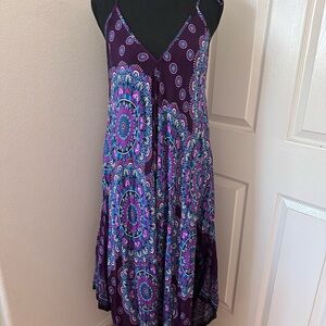 Purple Mandala Print Women's Dress